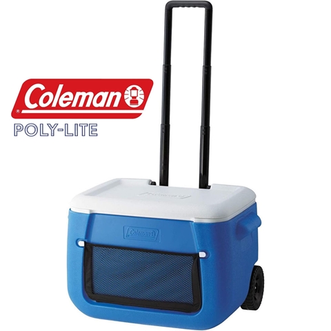 BUZLUK COLEMAN POLY-LİTE 48 LT TEKERLEKLİ MAVİ BEYAZ